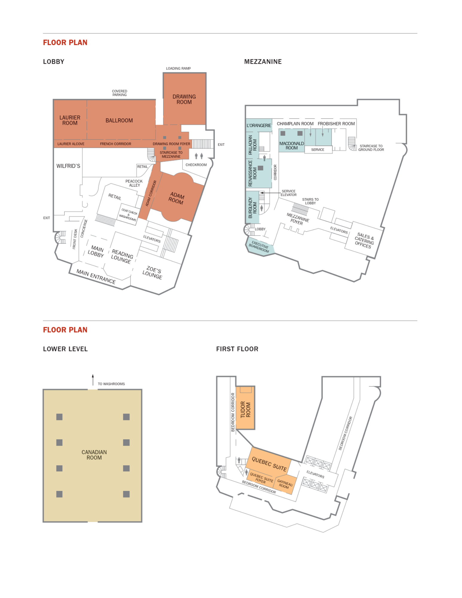 Fairmont Château Laurier - Floor Plan